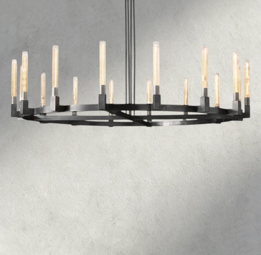 72" / Bronze CANNELE ROUND CHANDELIER 36", 48", 60", 72"