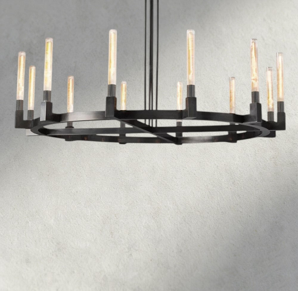 60" / Bronze CANNELE ROUND CHANDELIER 36", 48", 60", 72"