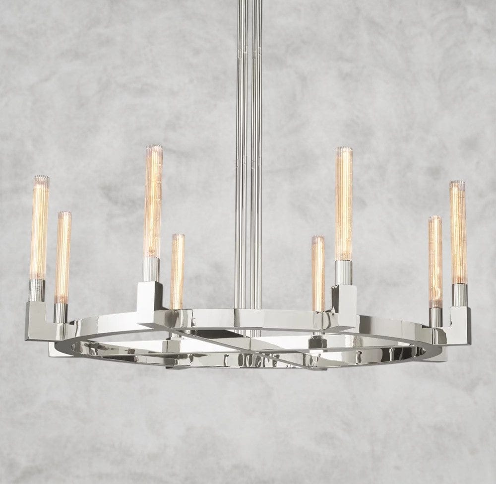 48" / Nickle CANNELE ROUND CHANDELIER 36", 48", 60", 72"