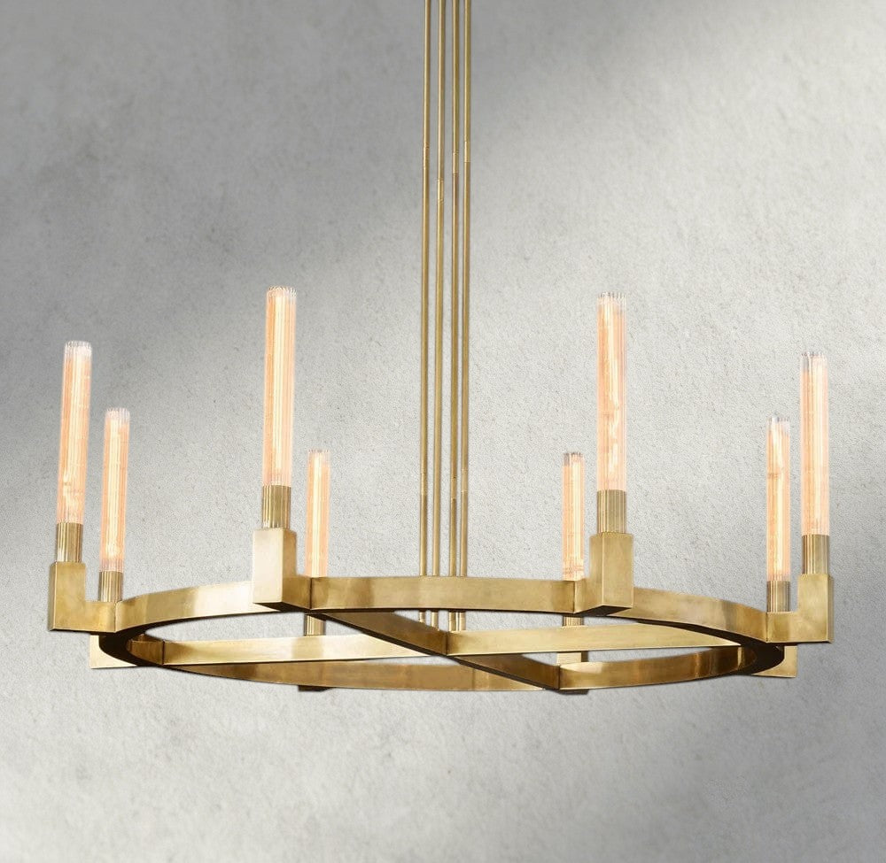 48" / Brass CANNELE ROUND CHANDELIER 36", 48", 60", 72"