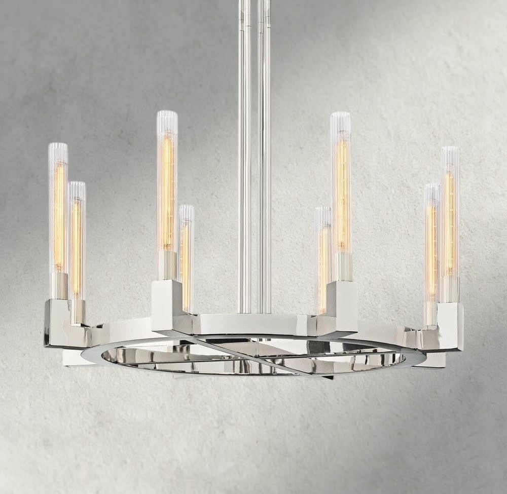 36" / Nickle CANNELE ROUND CHANDELIER 36", 48", 60", 72"