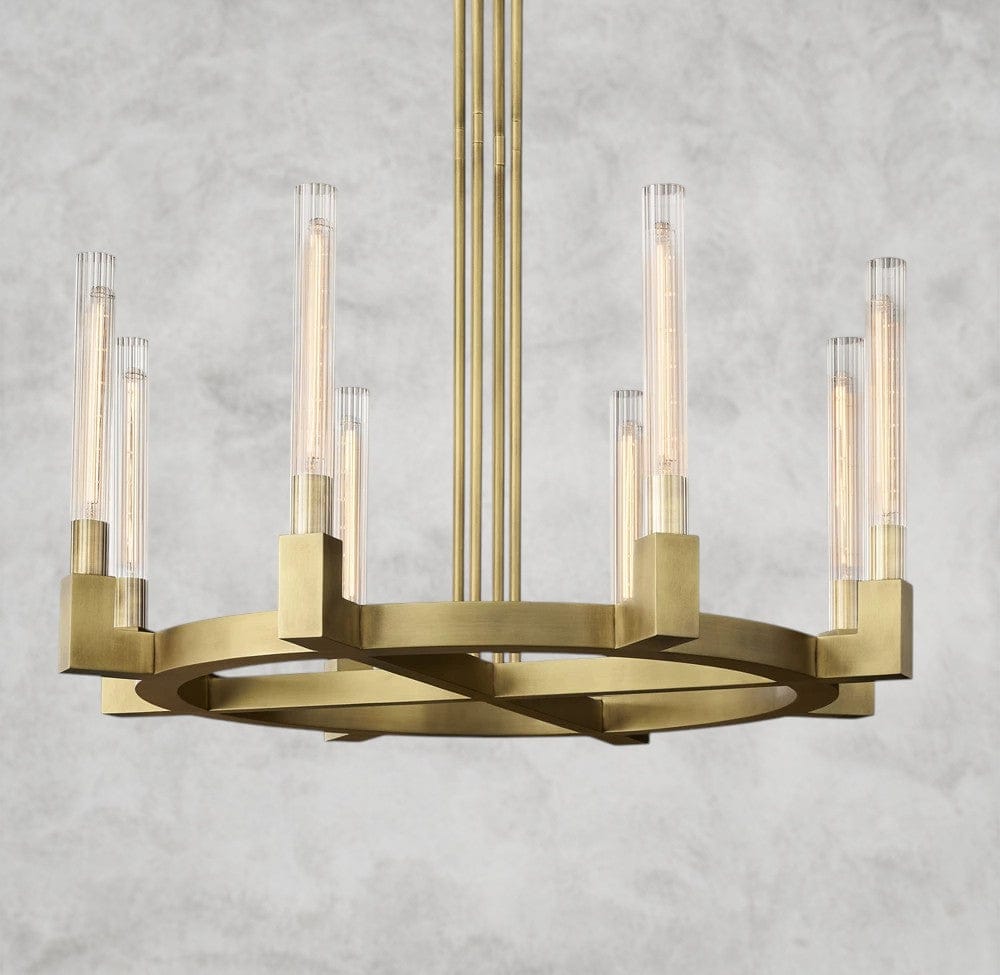 36" / Brass CANNELE ROUND CHANDELIER 36", 48", 60", 72"