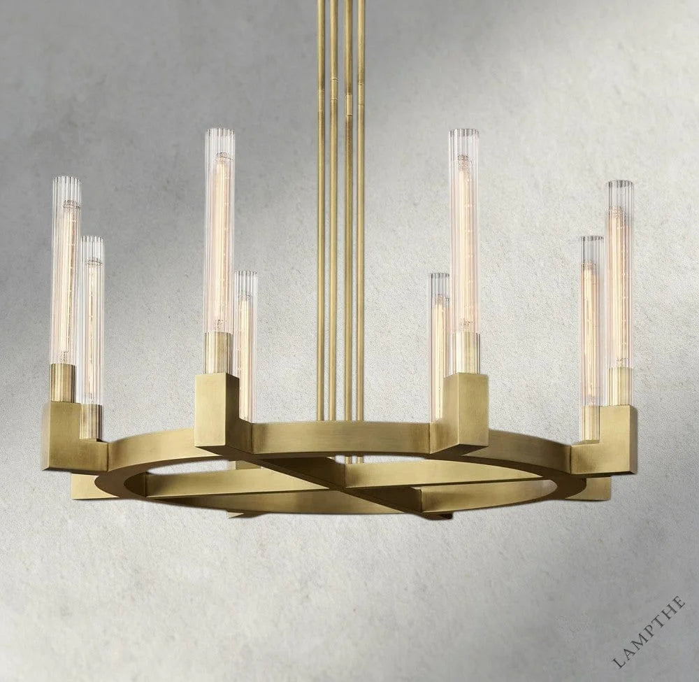 36" / Brass CANNELE ROUND CHANDELIER 36", 48", 60", 72"