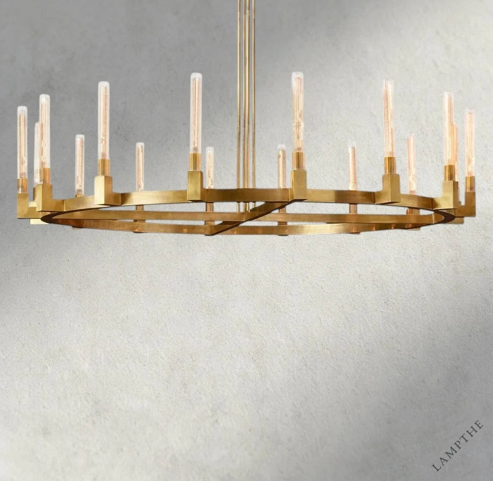 72" / Brass CANNELE ROUND CHANDELIER 36", 48", 60", 72"