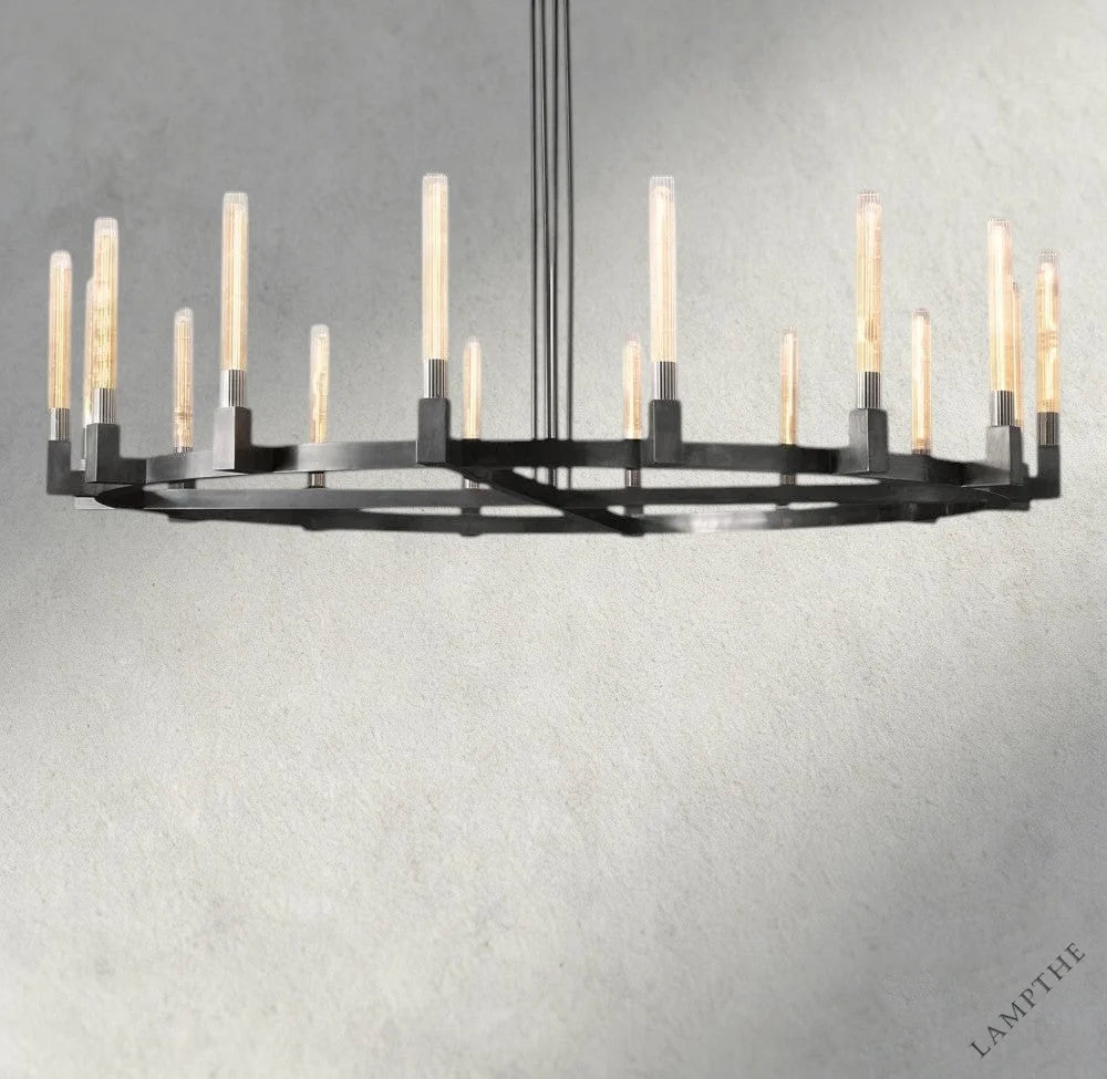 72" / Bronze CANNELE ROUND CHANDELIER 36", 48", 60", 72"