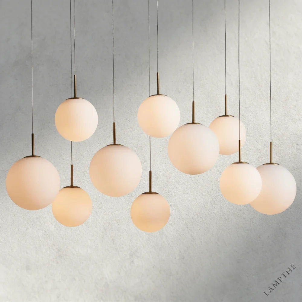 55" / Matte Opal Casen Linear Chandelier 55", 65"