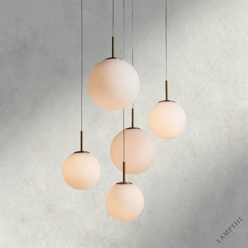 28" / MATTE OPAL Casen Round Chandelier 20", 28", 34", 43"