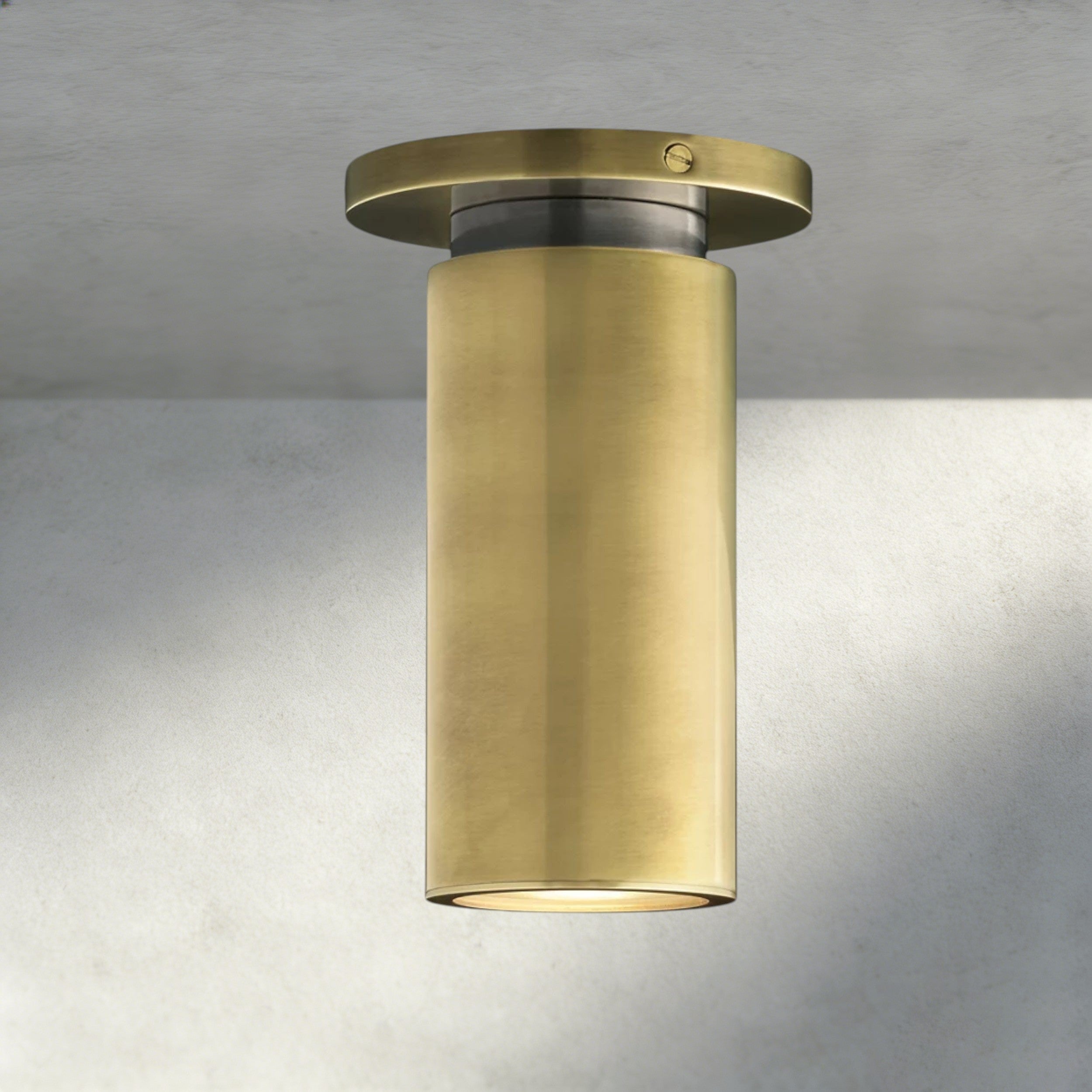 Brass/ Bronze Champeaux Flushmount 7"