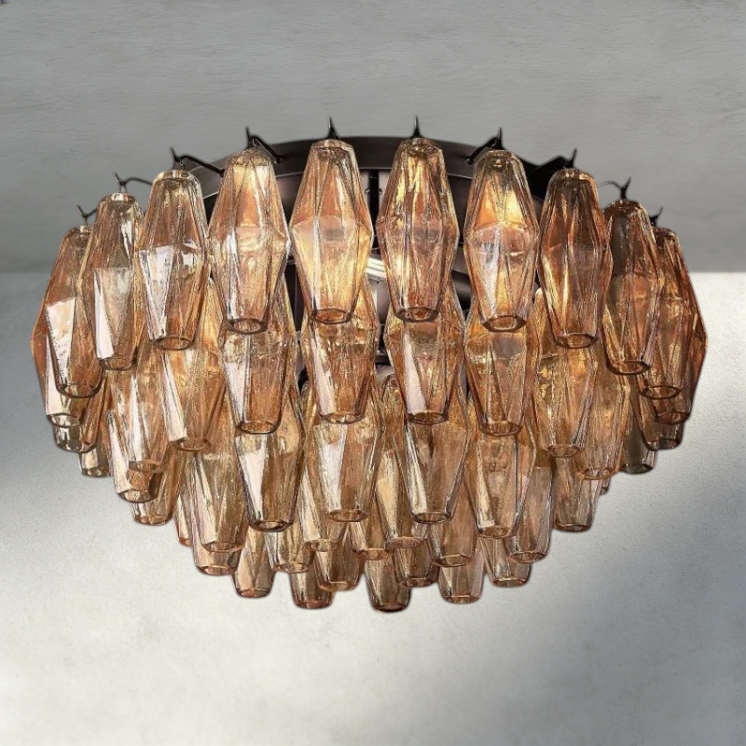 22" / Bronze / Smoke Chiara Clear/ Smoke Glass Flushmount 17", 22"