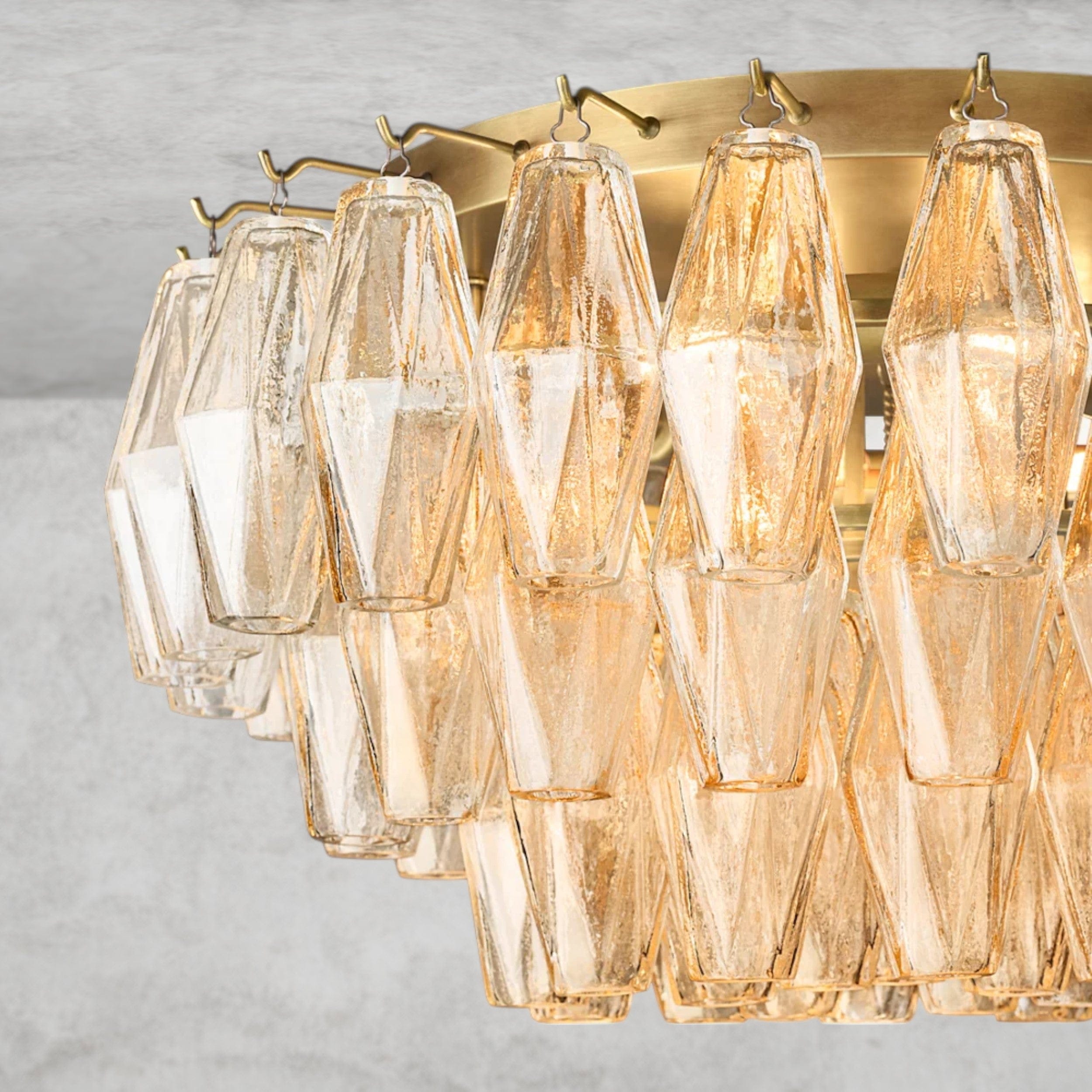 Chiara Clear/ Smoke Glass Flushmount 17", 22"