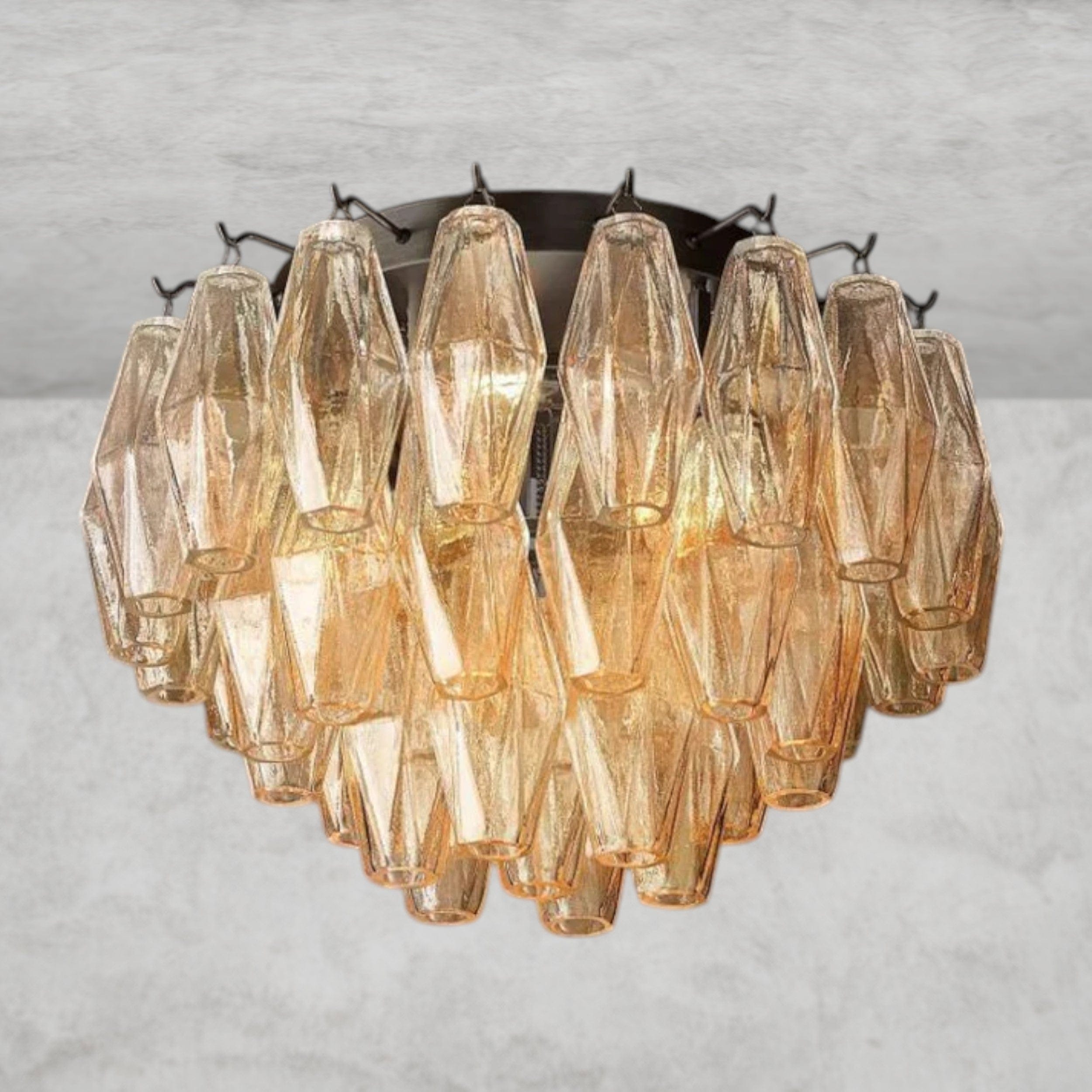 17" / Bronze / Clear Chiara Clear/ Smoke Glass Flushmount 17", 22"