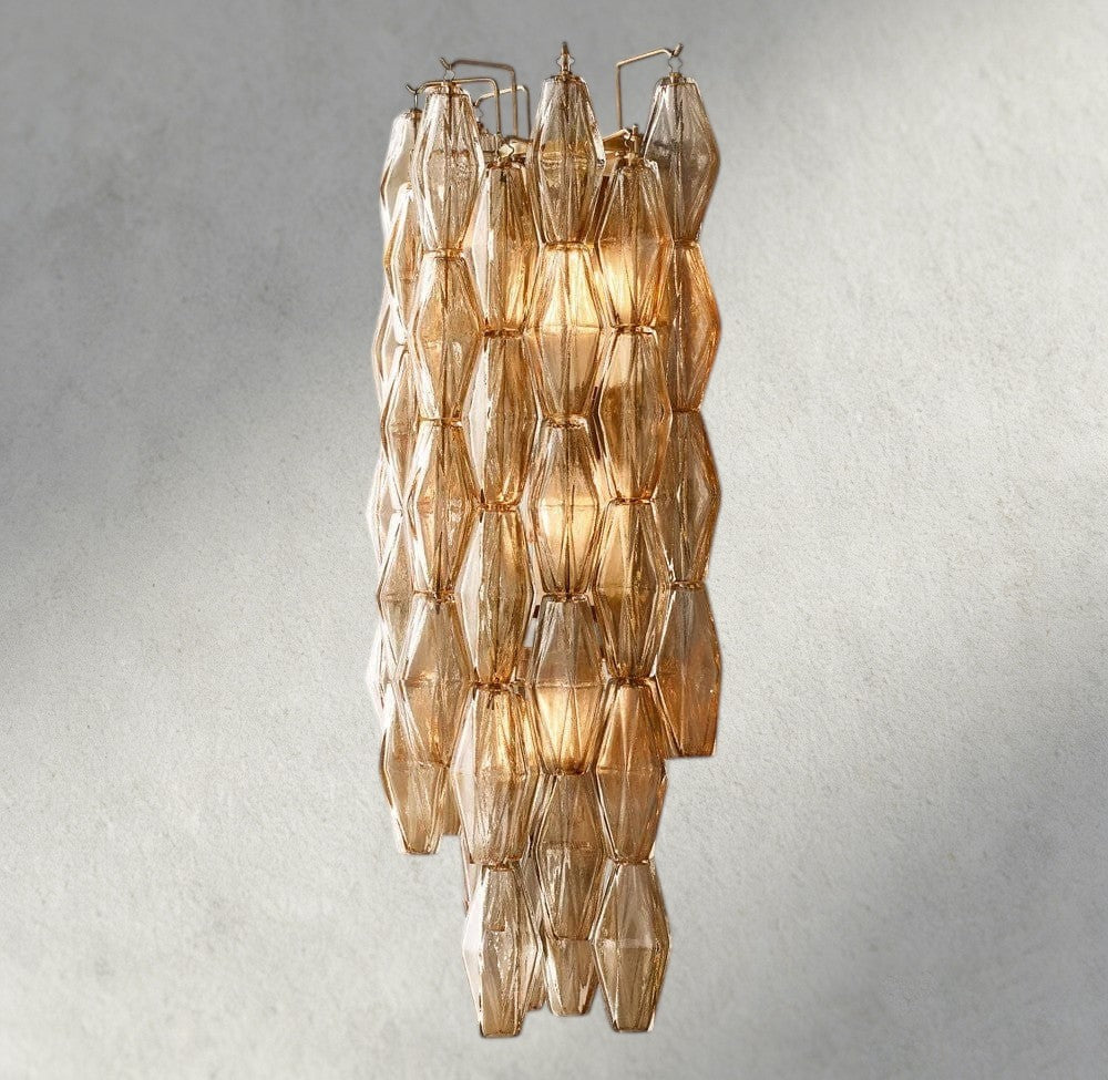 CHIARA CLEAR/ SMOKE GLASS GRAND SCONCE 30"