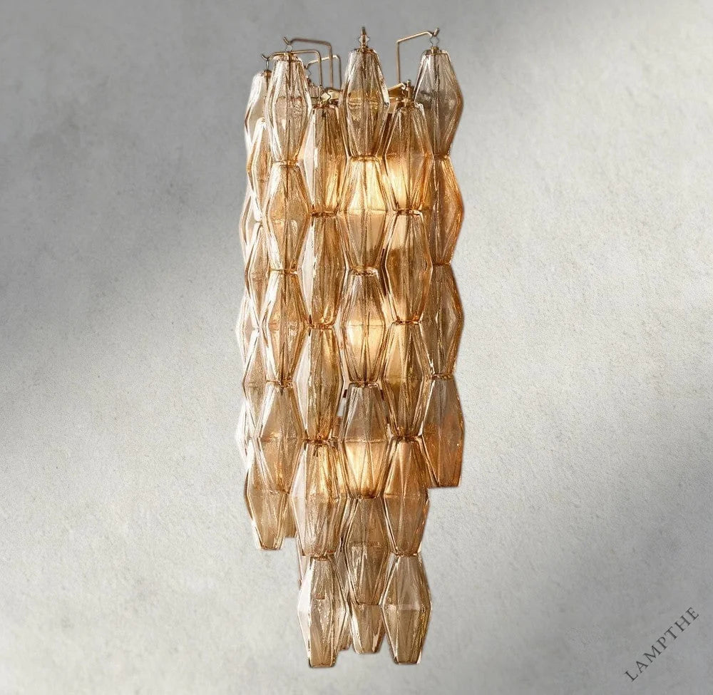 CHIARA CLEAR/ SMOKE GLASS GRAND SCONCE 30"