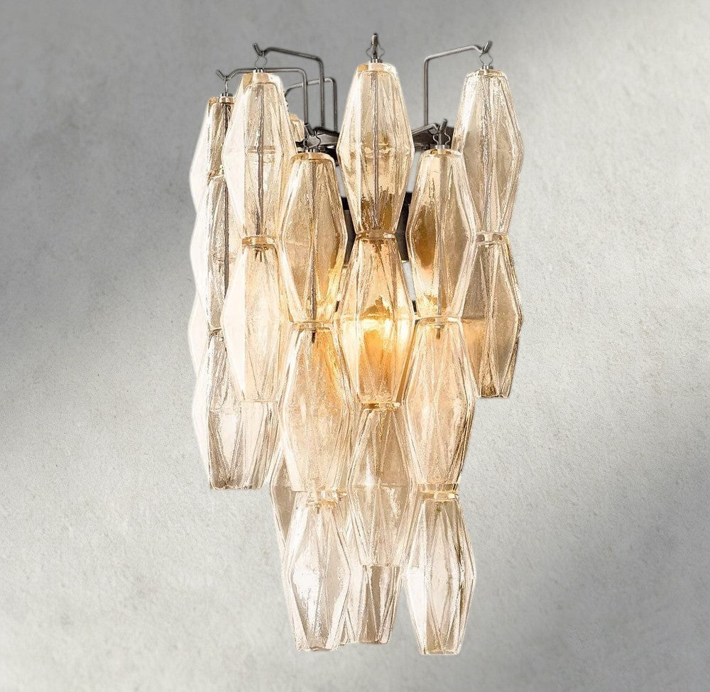 Clear / Bronze CHIARA CLEAR/ SMOKE GLASS SCONCE 19"