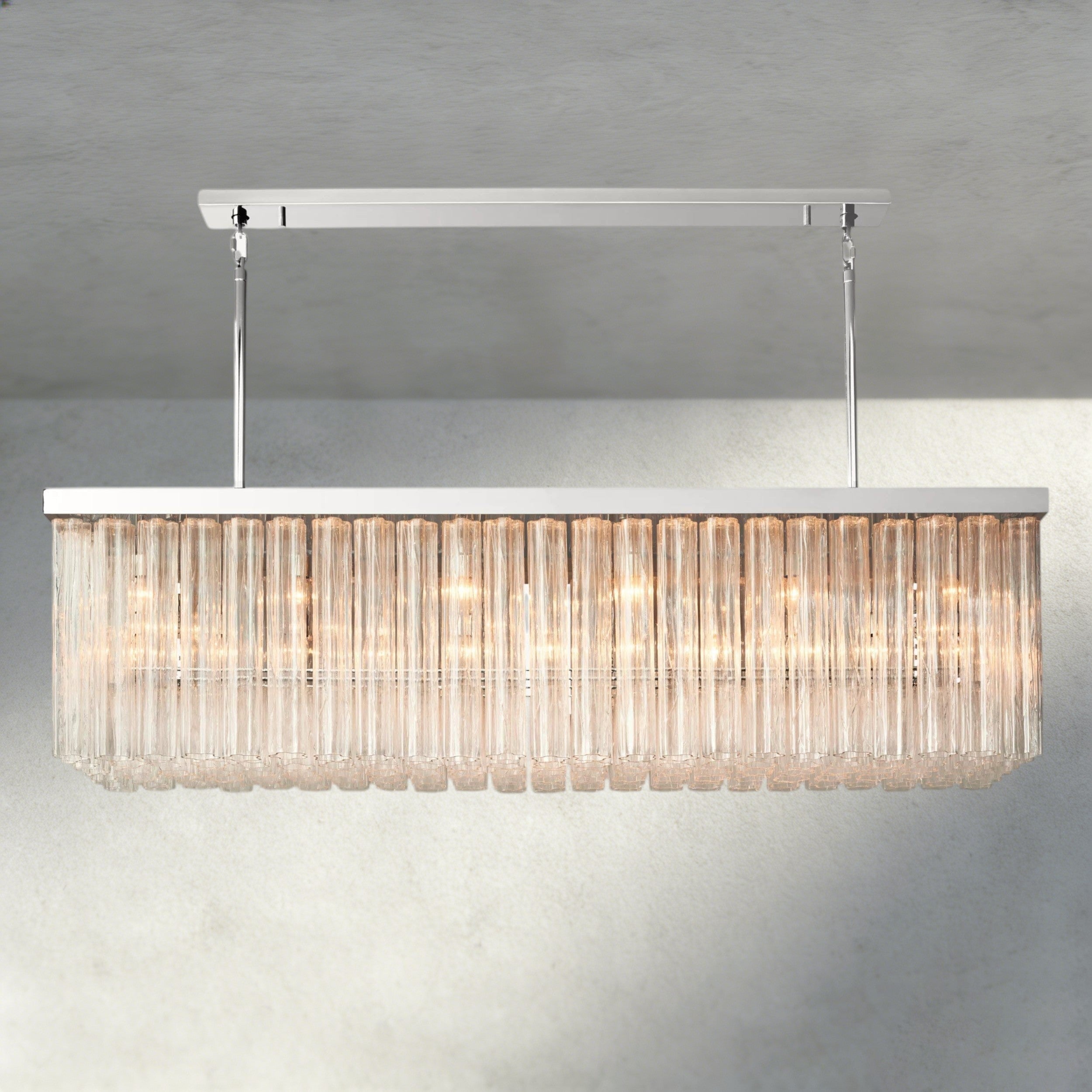 73" / Nickle Cielo Rectangular Chandelier 54", 73"