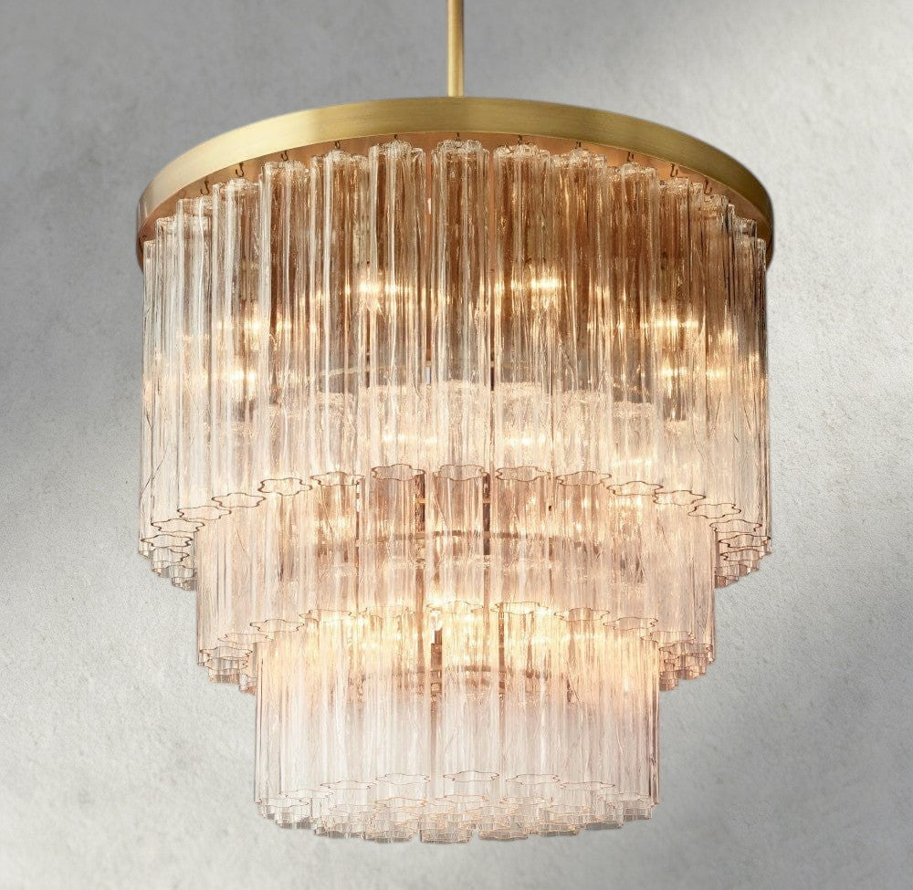 36" / Brass Cielo Three-Tier Round Chandelier 36", 48"