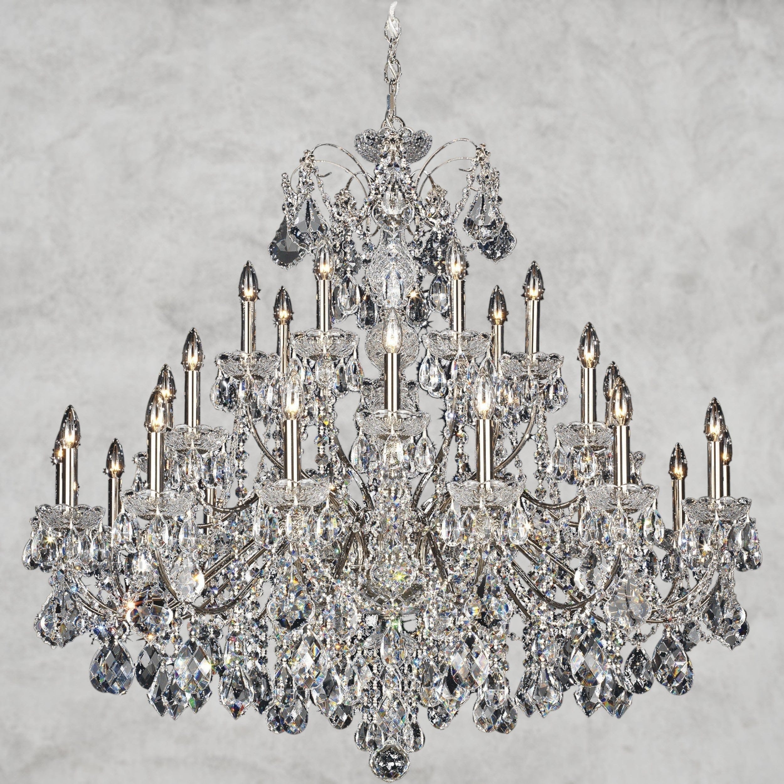 Black Pearl / Clear Heritage Crystal Coinora Century Chandelier 42"