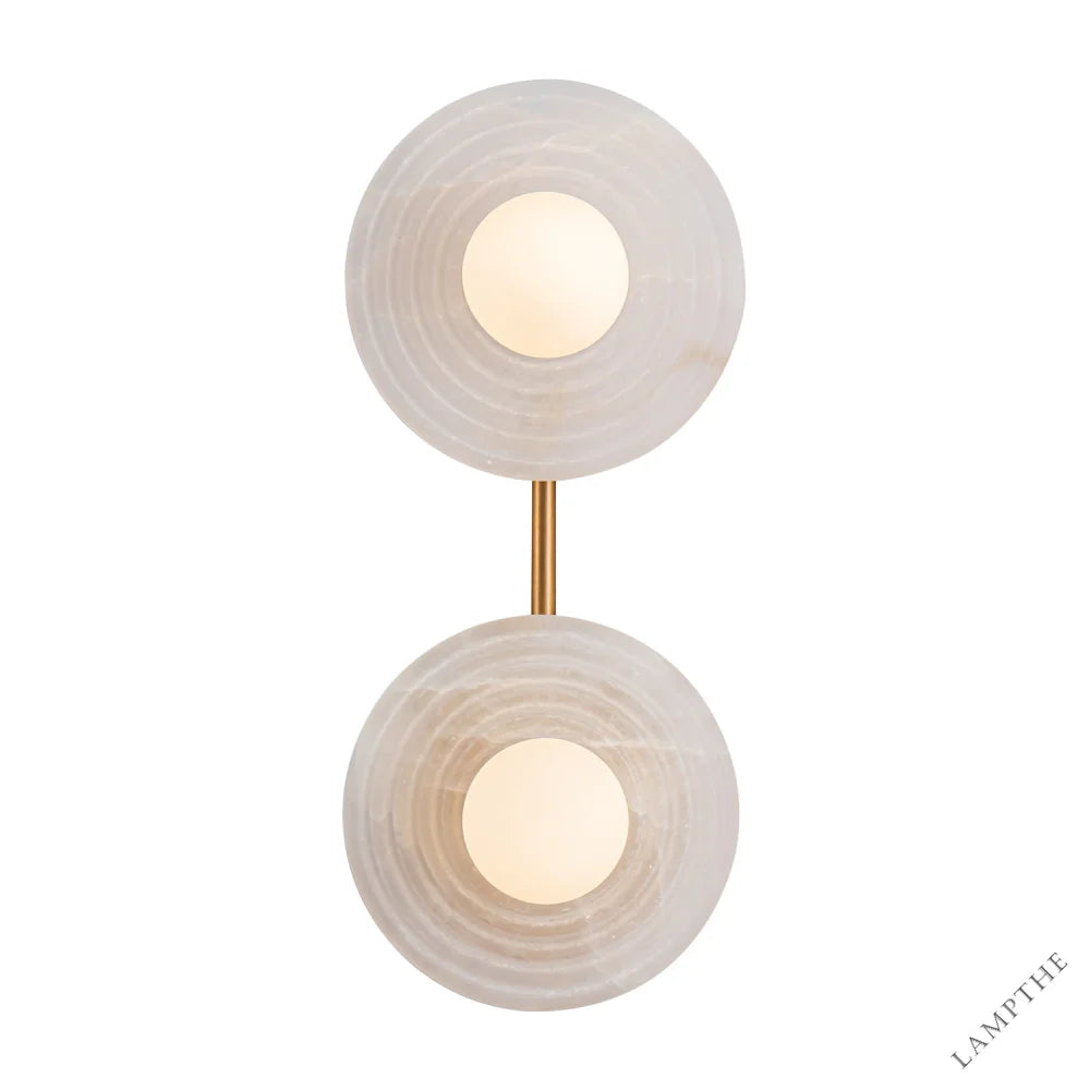 Dahlia Double Alabaster Wall Sconce