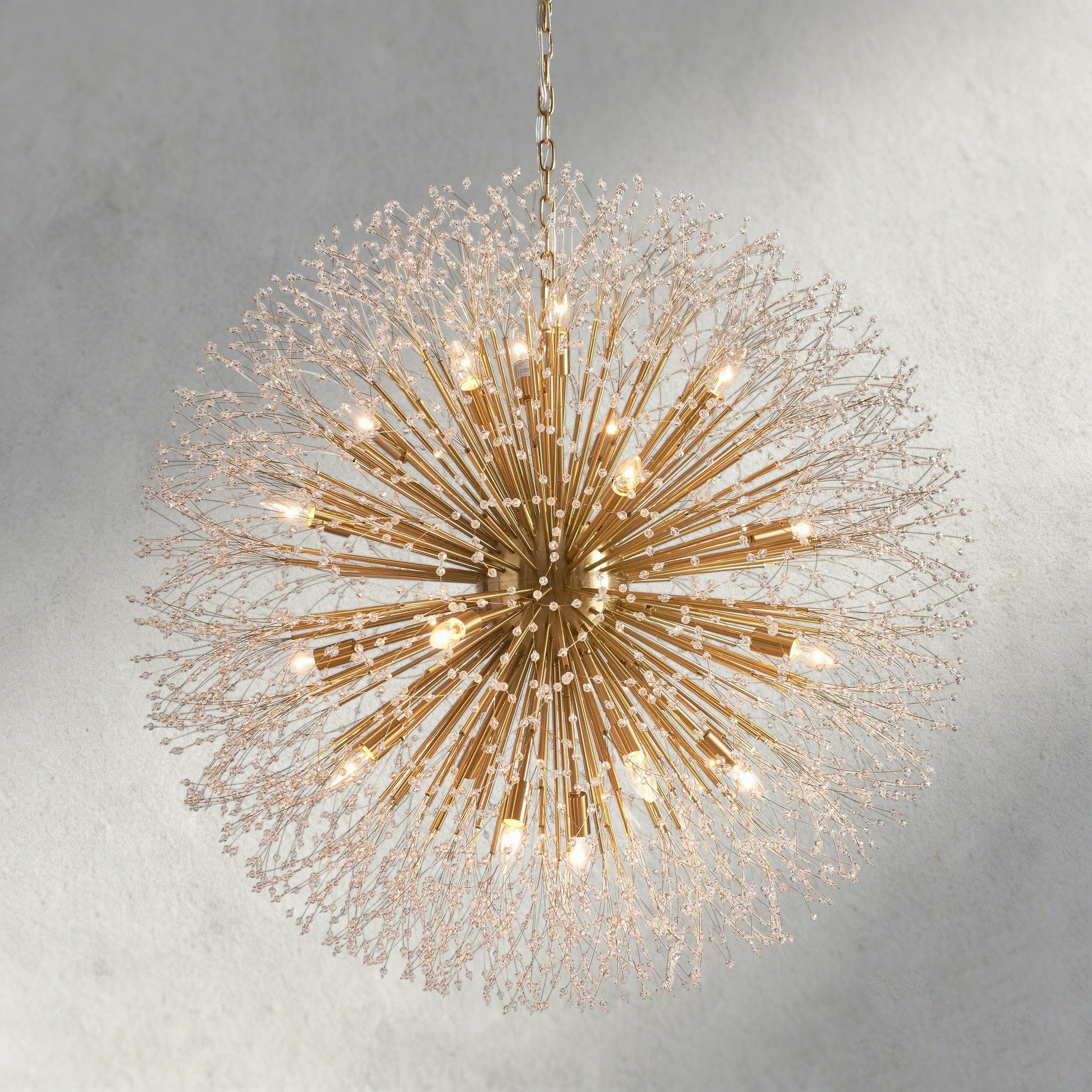 43" / Brass Dandelion Round Chandelier 22", 30", 43"