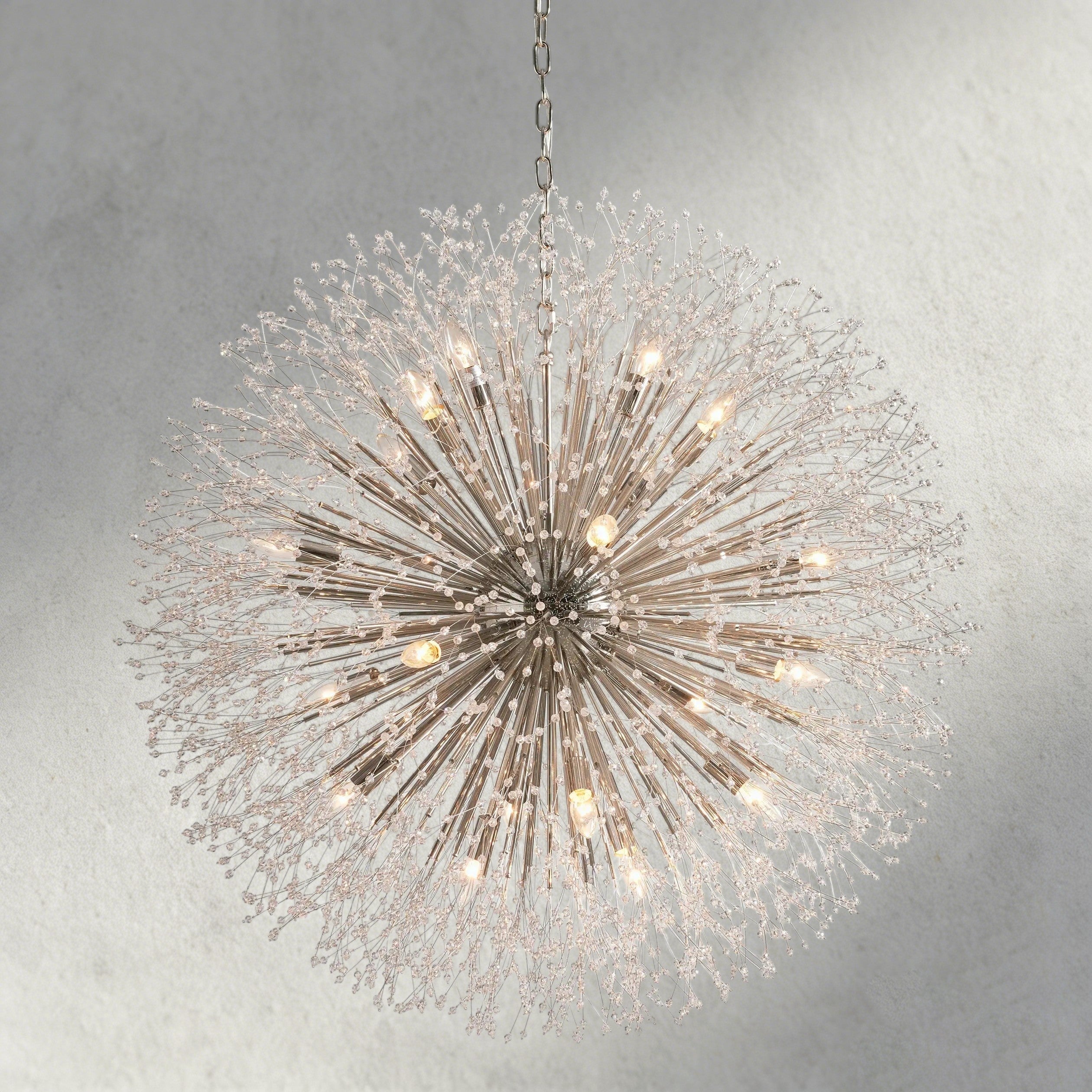 43" / Silver Dandelion Round Chandelier 22", 30", 43"