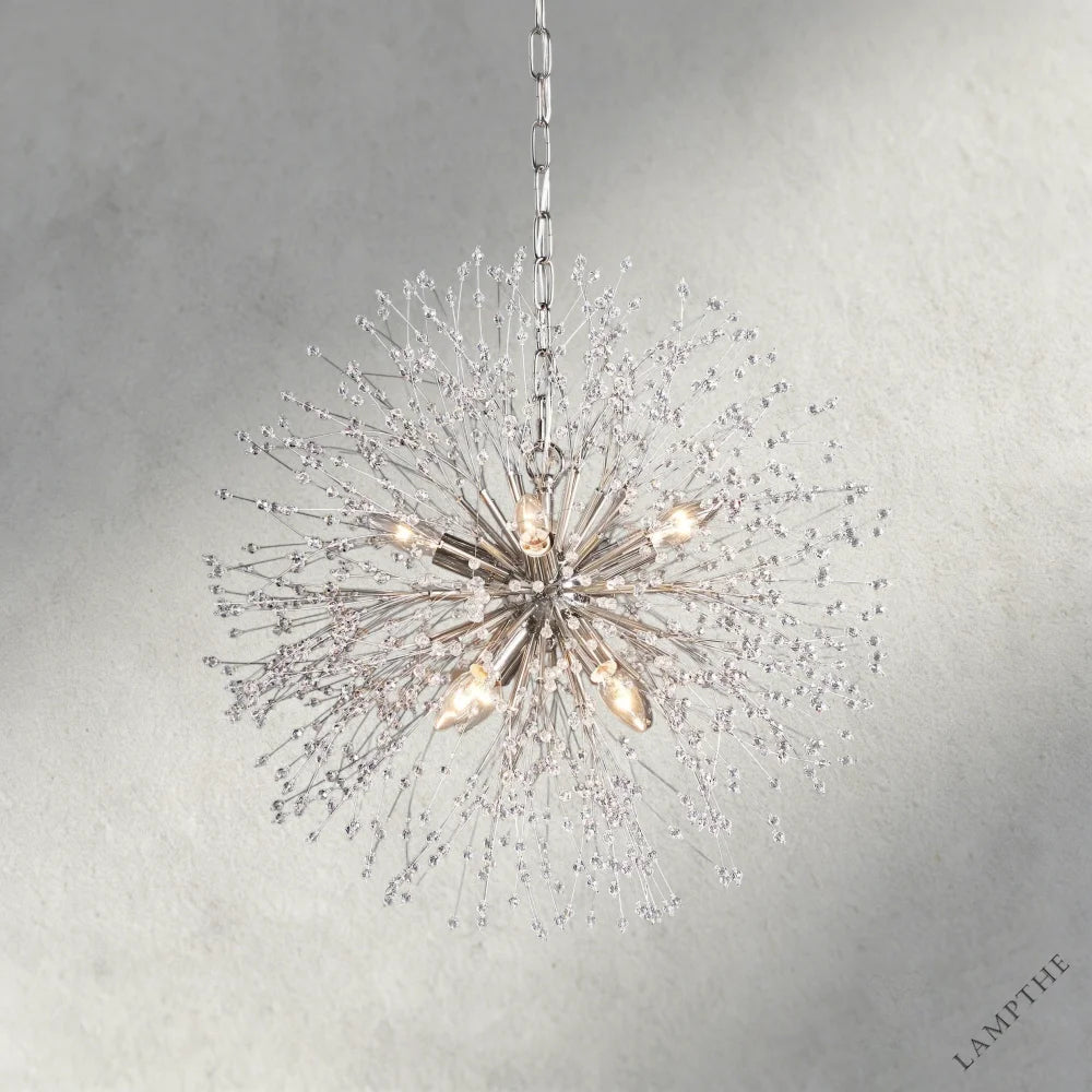 22" / Silver Dandelion Round Chandelier 22", 30", 43"