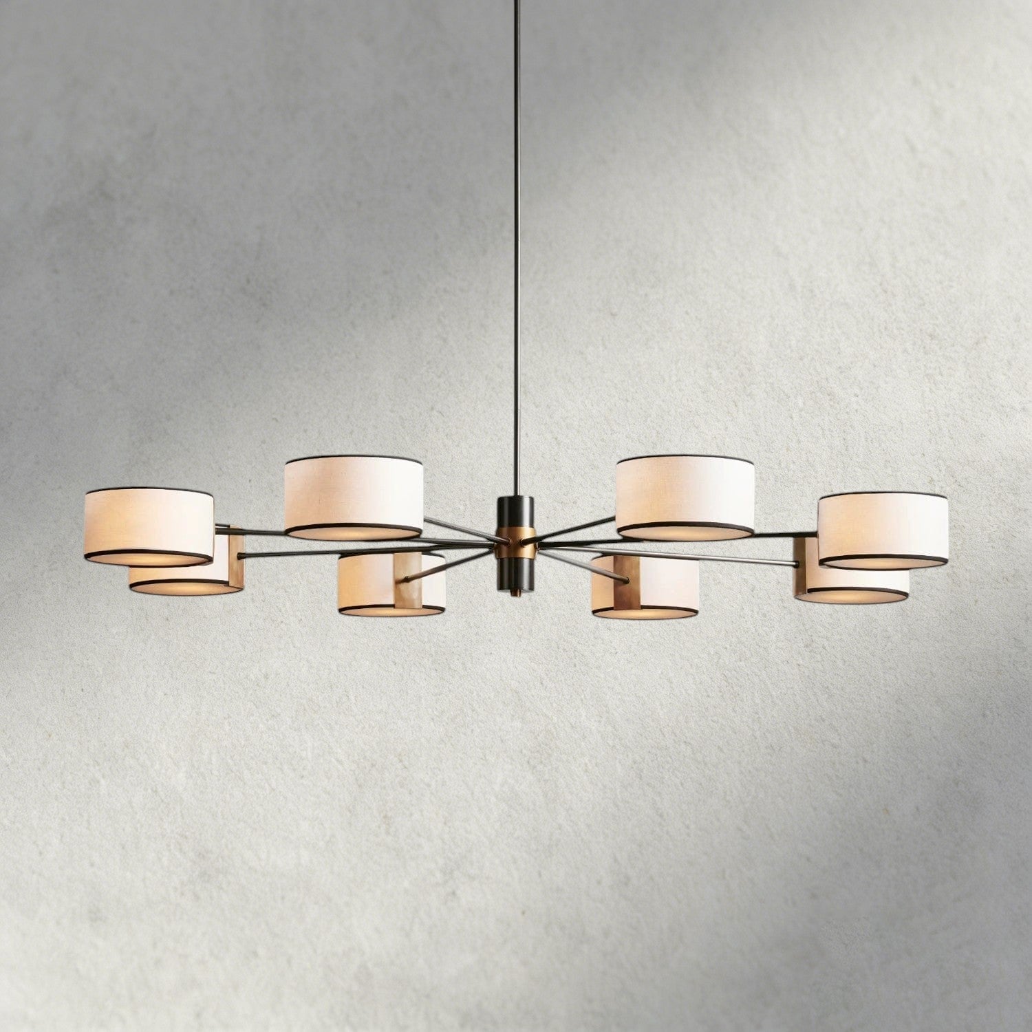 60" / BLACK & WHITE Daphne Round Chandelier 48", 60"
