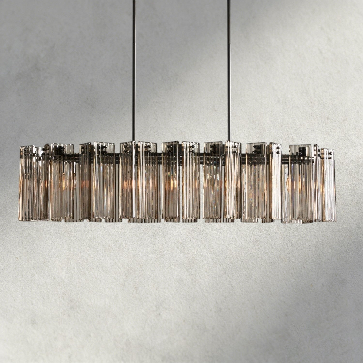 51" / Bronze / Smoke Delsie Oval Chandelier 51", 63", 72"