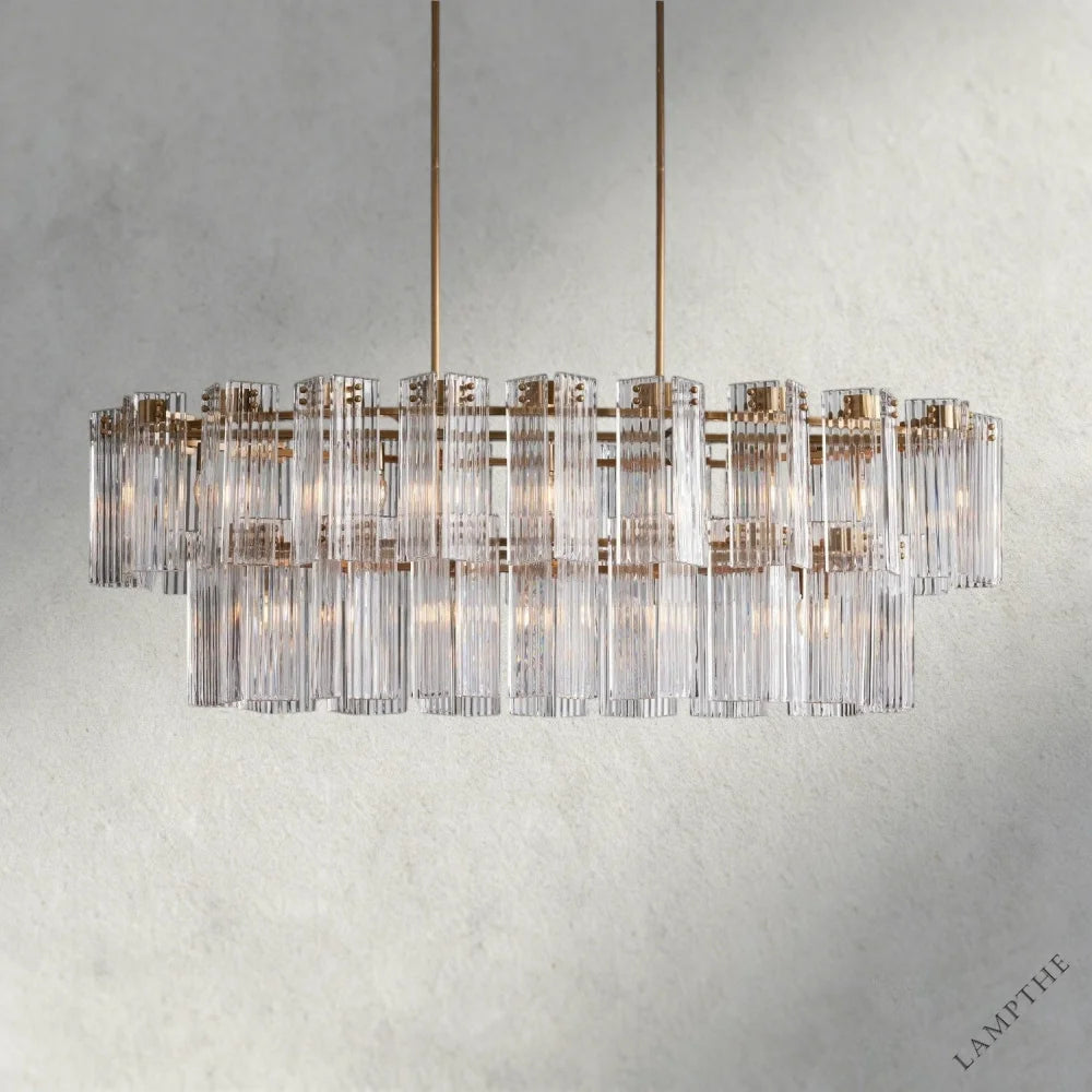 63" / Brass / Clear Delsie Oval Chandelier 51", 63", 72"