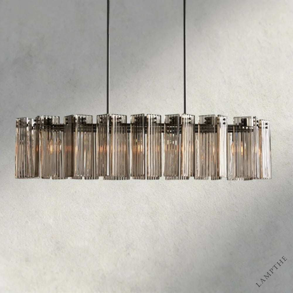 51" / Bronze / Smoke Delsie Oval Chandelier 51", 63", 72"