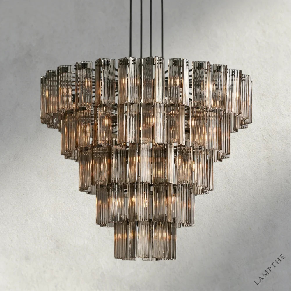 60" / Bronze / Smoke Delsie Round Chandelier 38", 48", 60"