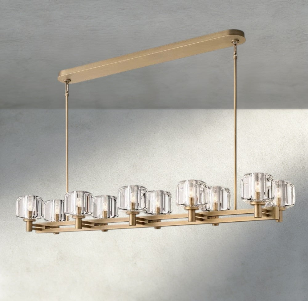 Demaret double Linear chandelier 54", 72"