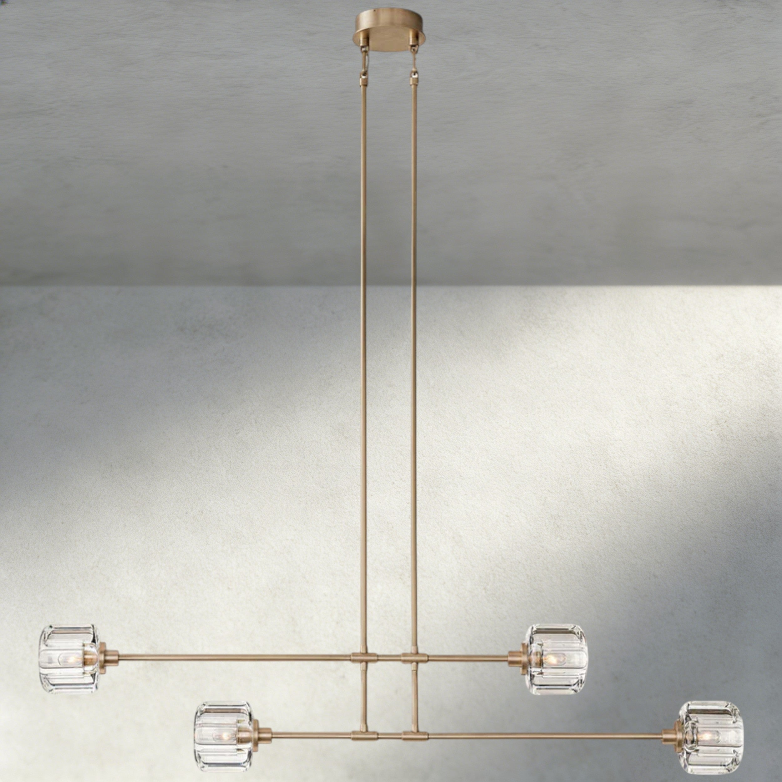 54" / Brass Demaret Mobile Linear Chandelier 54", 72"