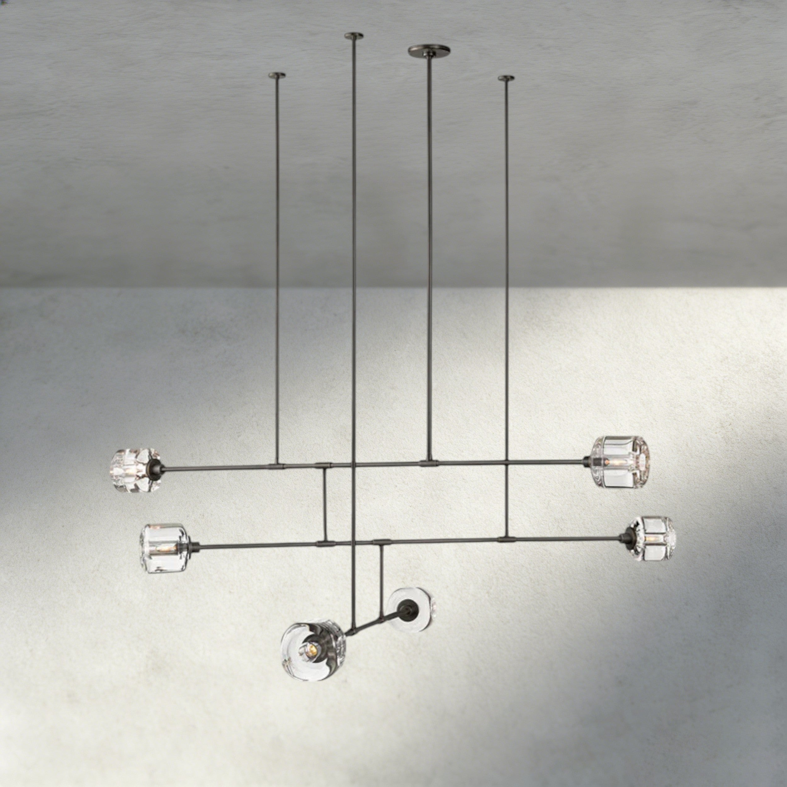 62" / Bronze Demaret Mobile Round Chandelier 48", 62"