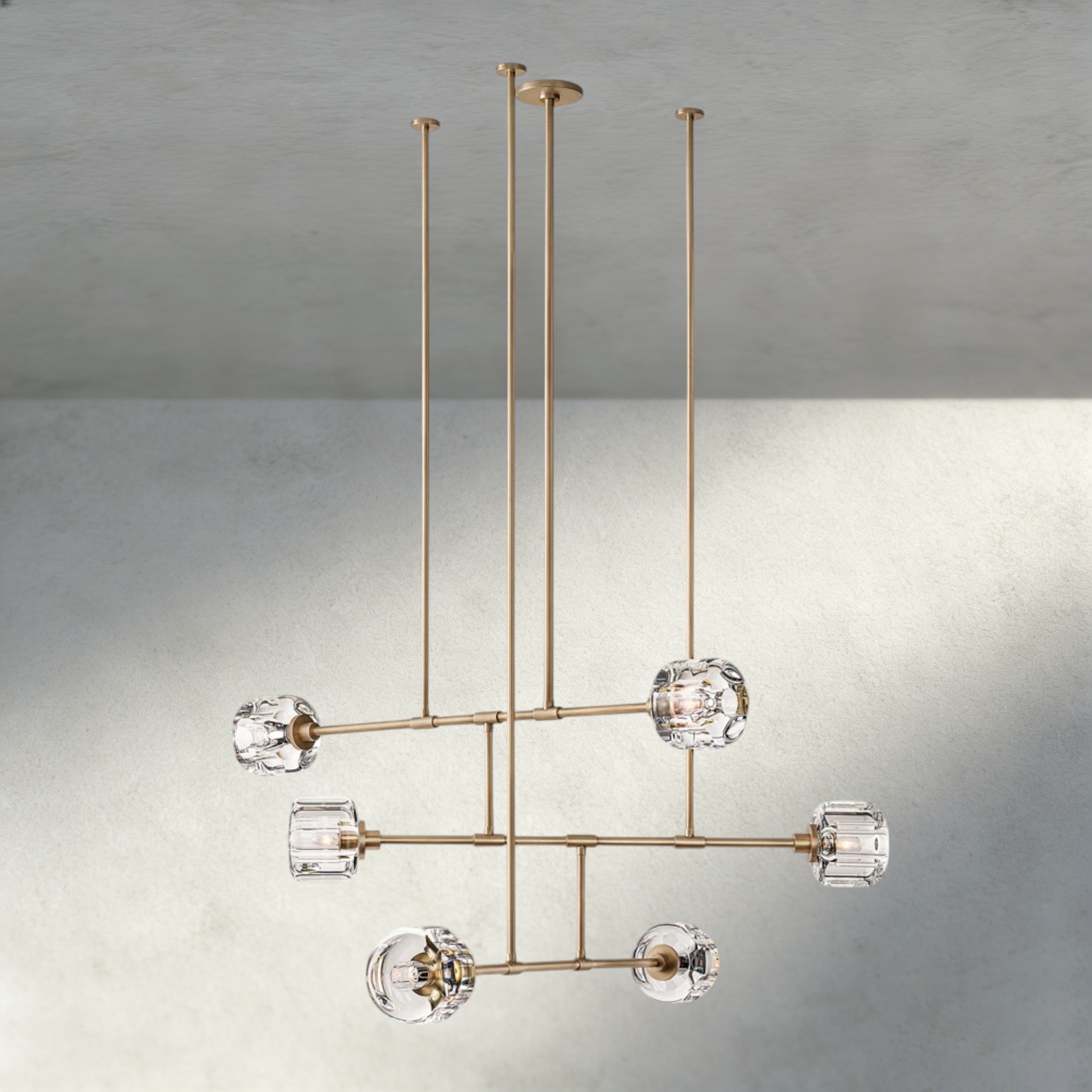 48" / Brass Demaret Mobile Round Chandelier 48", 62"