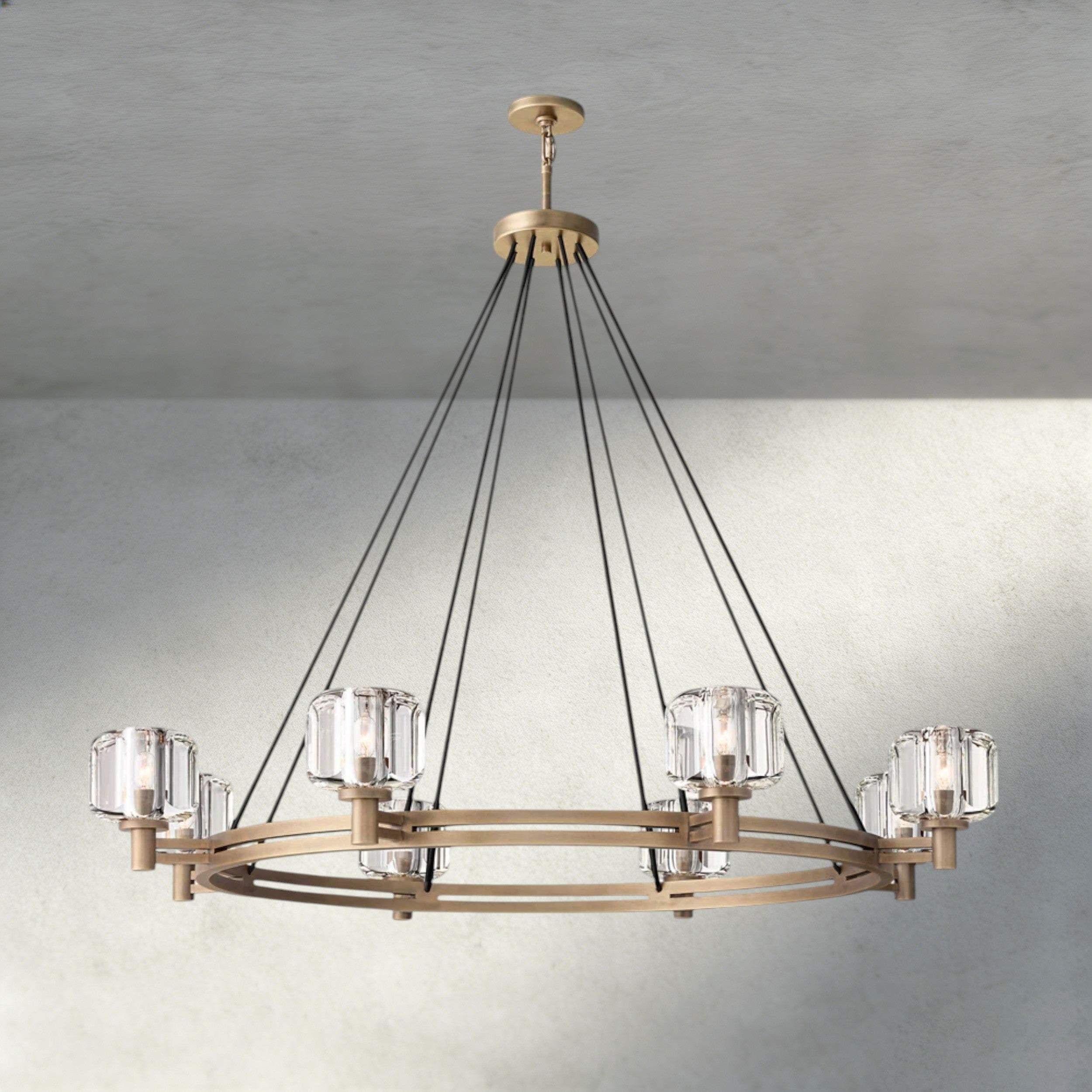 48" / Brass Demaret Round Chandelier 36", 48", 60"