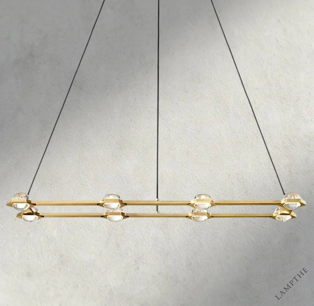 54" / Brass Éclatant Rectangular Chandelier 54", 72"
