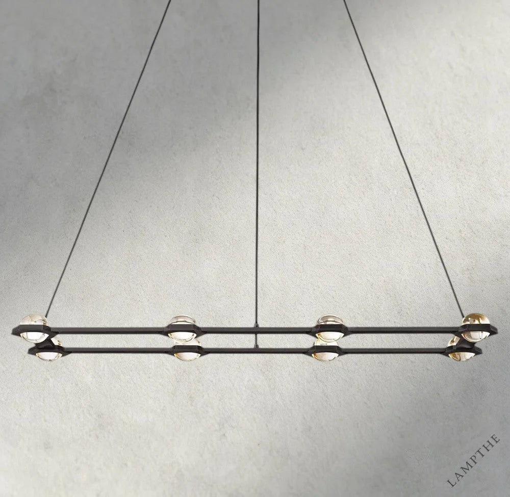 54" / Bronze Éclatant Rectangular Chandelier 54", 72"