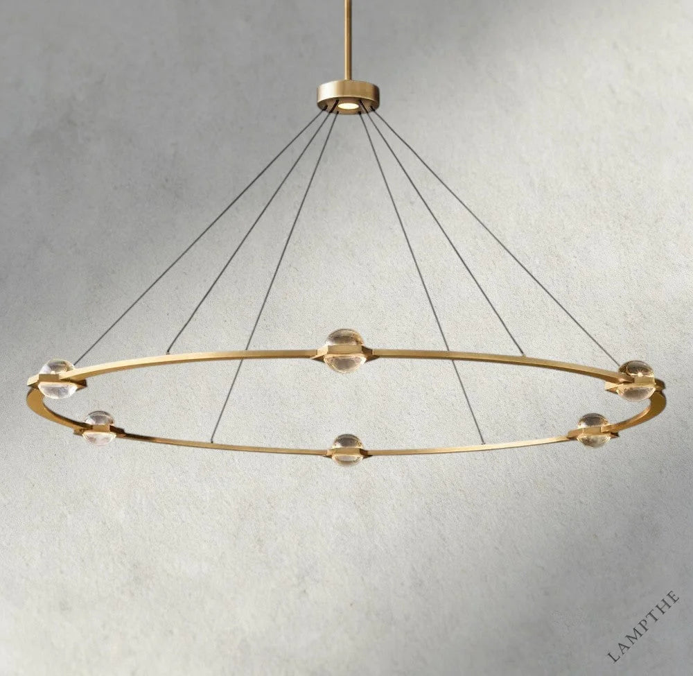 36" / Brass Éclatant Round Chandelier 36", 48", 60", Two-Tied 60"