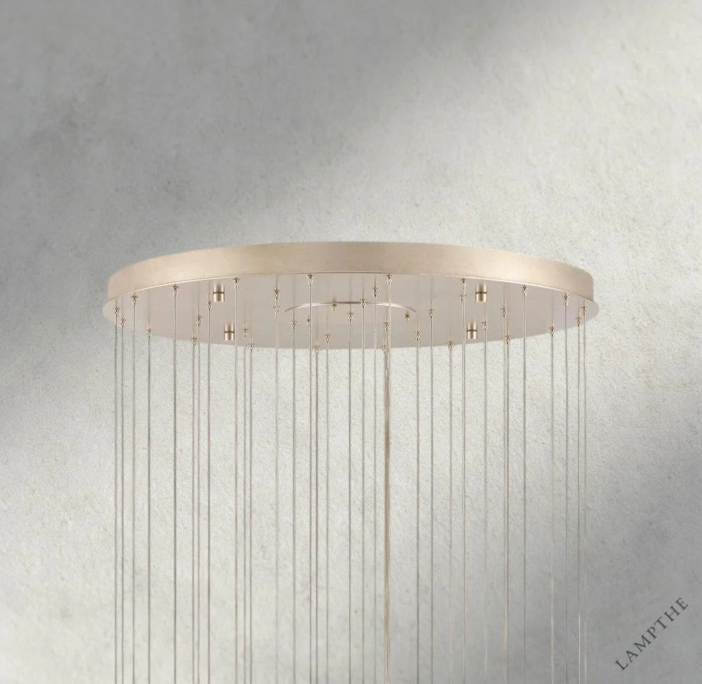 Edda Round Glass Chandelier 23", 35"