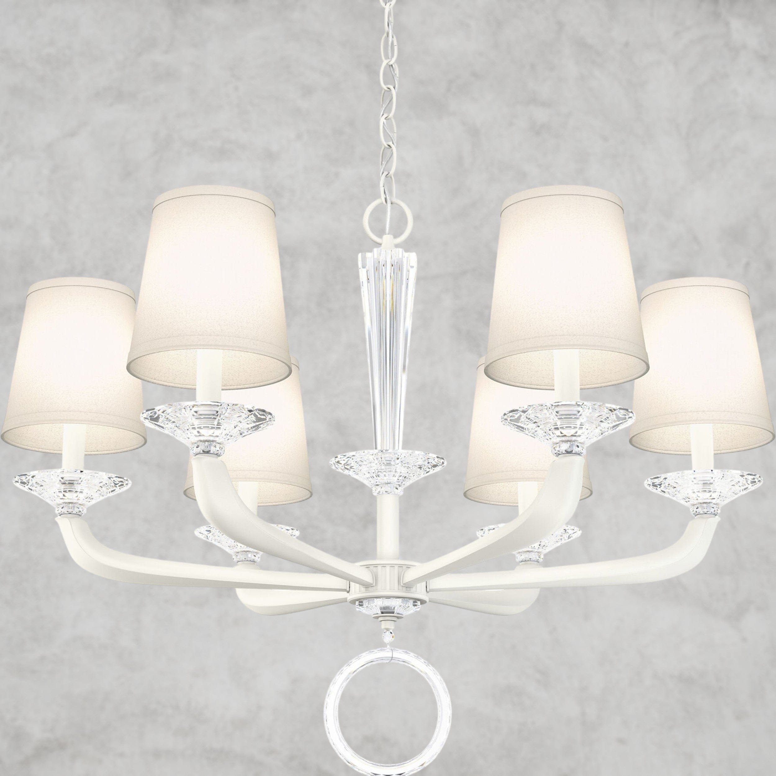 White Emilea Chandelier 30"