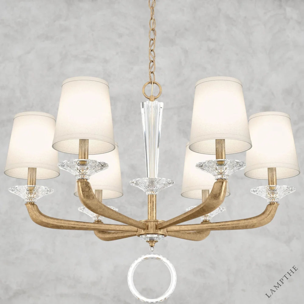 French Gold Emilea Chandelier 30"