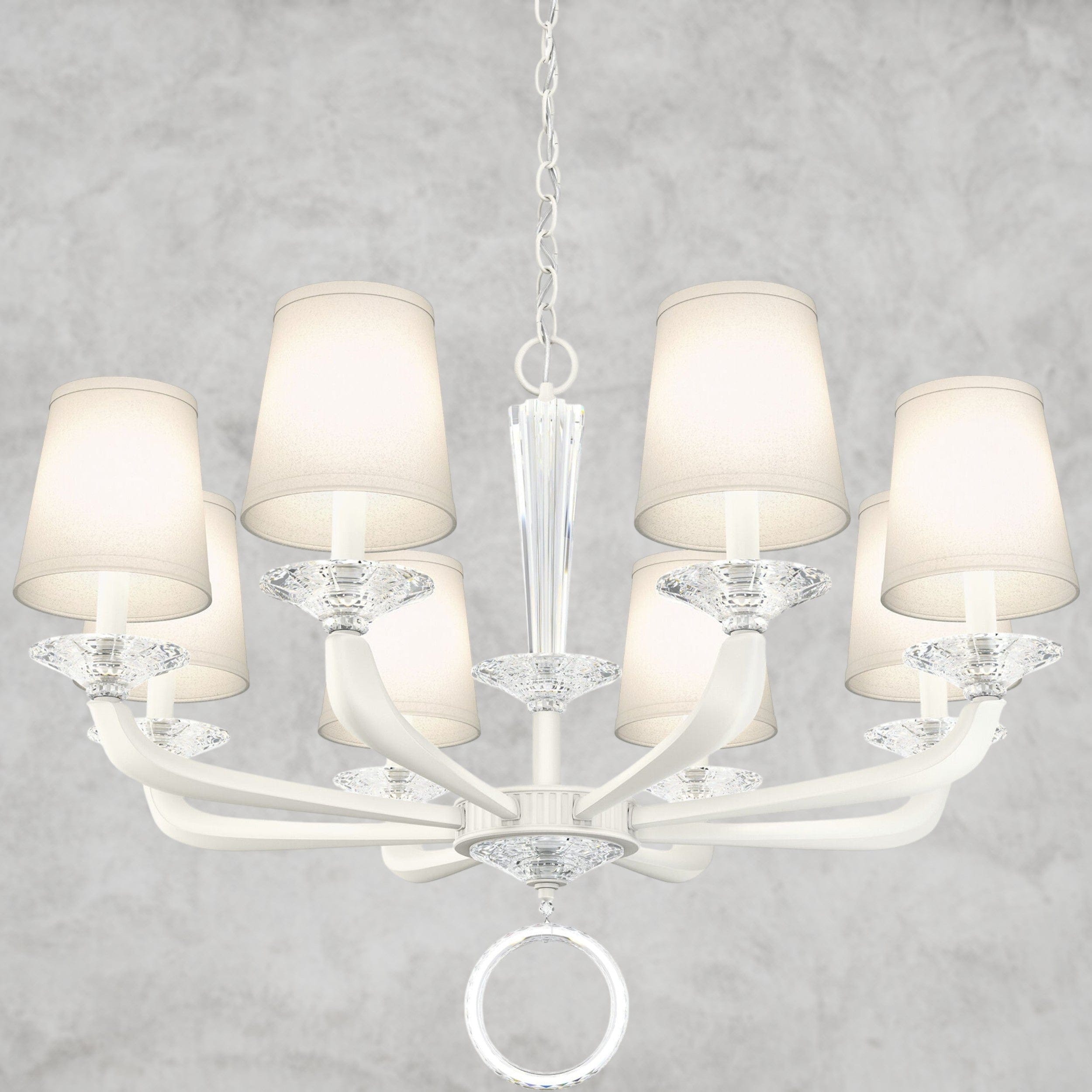 White Emilea Chandelier 33"