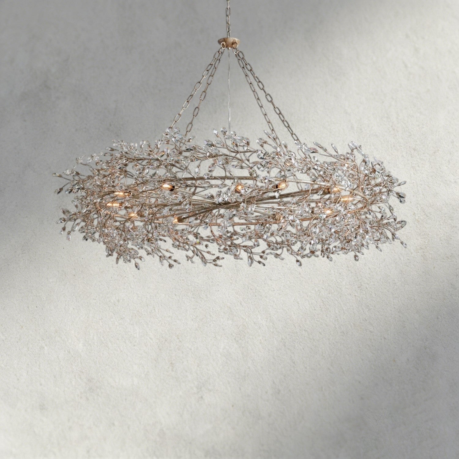 60" / SILVER Fiore Crown Chandelier 39", 48", 60"