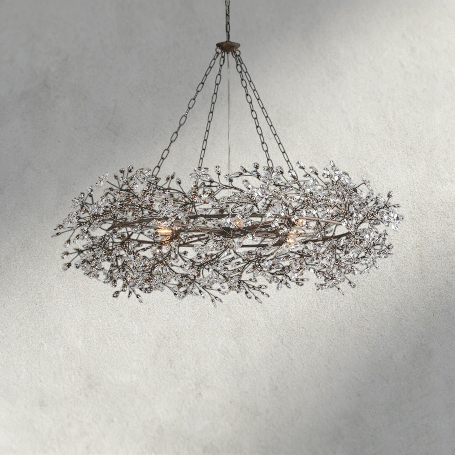 48" / BRONZE Fiore Crown Chandelier 39", 48", 60"