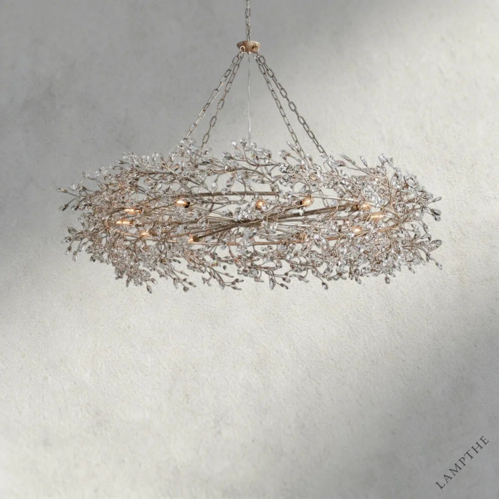 60" / SILVER Fiore Crown Chandelier 39", 48", 60"