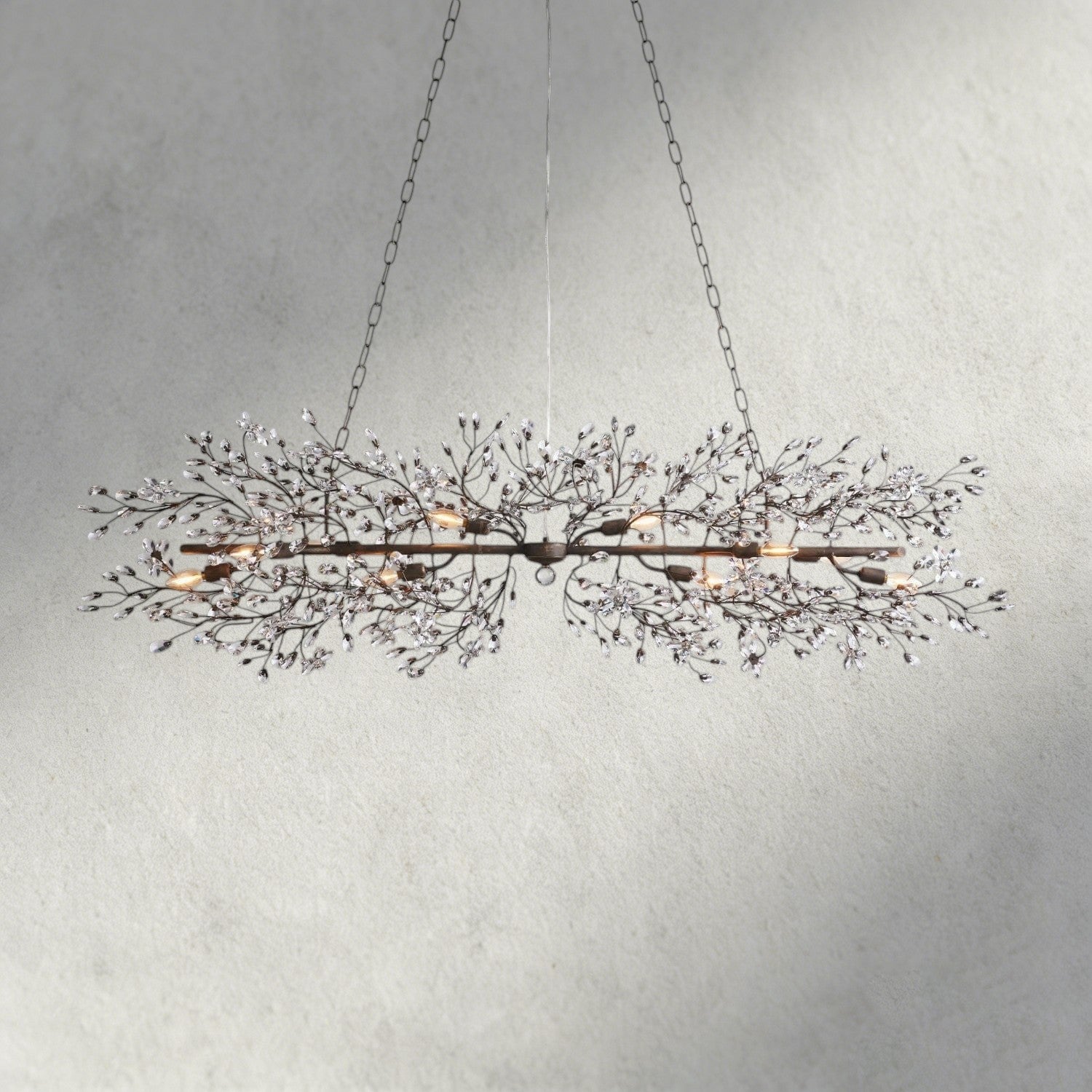 68" / BRONZE Fiore Linear Chandelier 51", 68"
