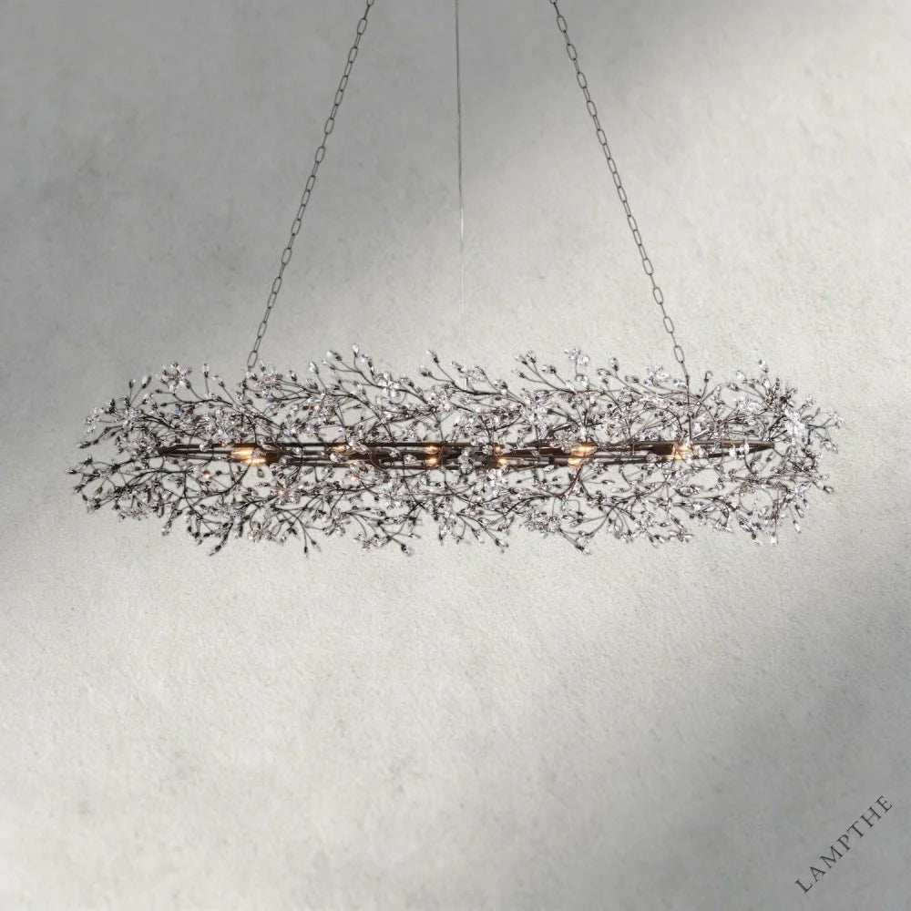 74" / BRONZE Fiore Oval Chandelier 62", 74"