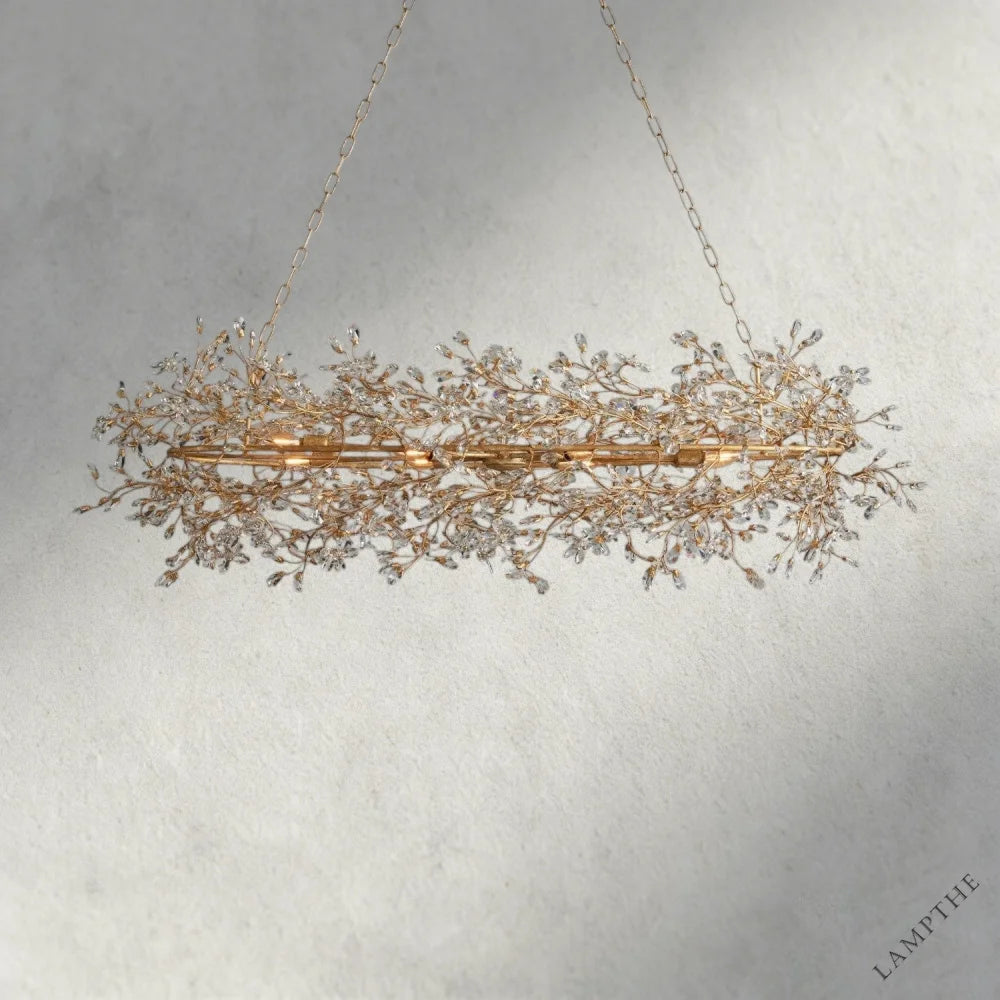 62" / GOLD Fiore Oval Chandelier 62", 74"