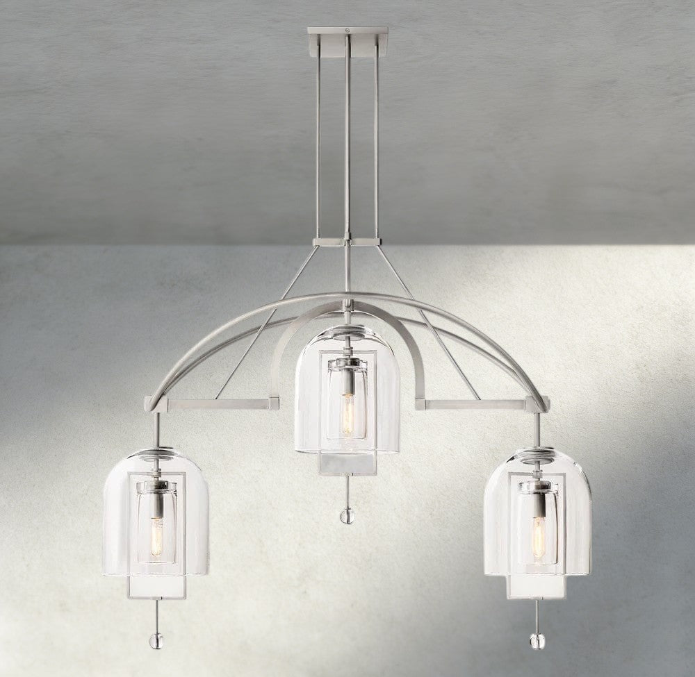 48" / Nickle Fulcrum Linear Chandelier 48", 60"