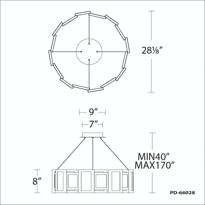 Fury 16 - Light LED Chandelier